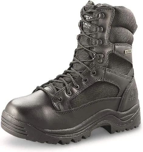 Vista 2 de HQ ISSUE Botas tácticas clásicas impermeables de 8 pulgadas con cremallera lateral para hombre