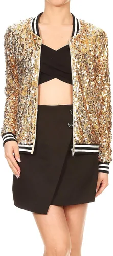 Vista 32 de Anna-Kaci - Chaqueta de manga larga con cremallera frontal y puños acanalados para mujer (personalizable)