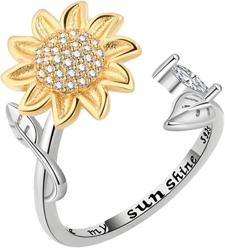 Vista 69 de Anillo de plata 925, anillos de plata ajustables para mujer, anillos de pulgar abiertos, anillos de circonio, anillos ajustables, anillos abiertos