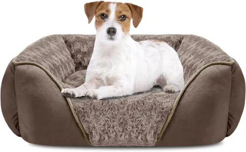 Vista 43 de INVENHO Cama para perros pequeños para perros medianos a grandes, rectangular, ortopédica, suave, relajante, duradera, con parte inferior