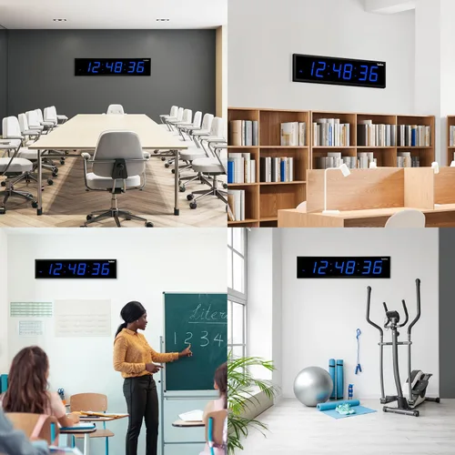 Vista 3 de Ivation, 0136BLU, enorme reloj digital LED, dispositivo electrónico de referencia