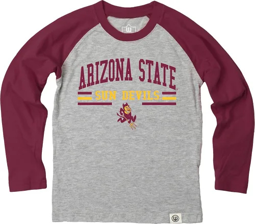 Vista 18 de Wes and Willy NCAA playera raglán de manga larga para niños