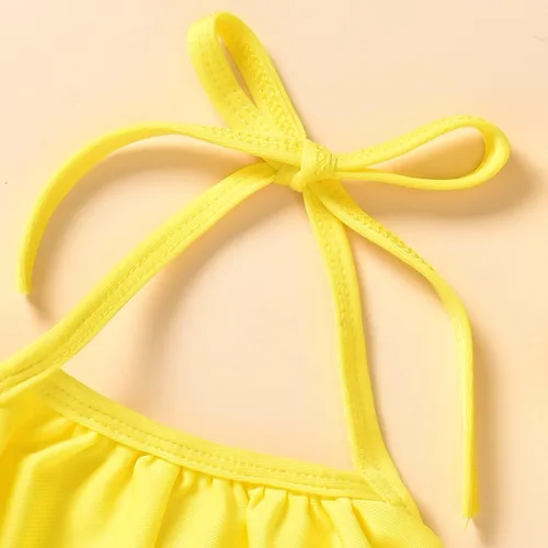 Vista 4 de Aalizzwell Traje de baño para niñas pequeñas con sombrero