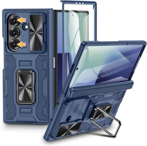 Vista 41 de VEGO Funda para Galaxy Z Fold 4 con Cubierta de Cámara Deslizante y Protección de Bisagra Funda con Protector de Pantalla Soporte Magnético de 360°
