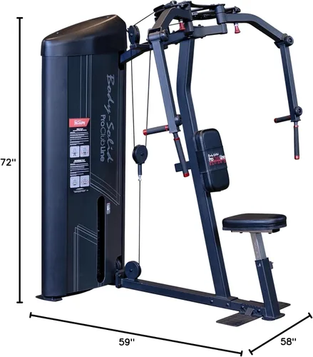Vista 9 de Body-Solid Pro Clubline Series 2 PEC Fly for Home & Commercial Gym with Weight Stack, Exercise Equipment for Fitness, Workout & Strength Training