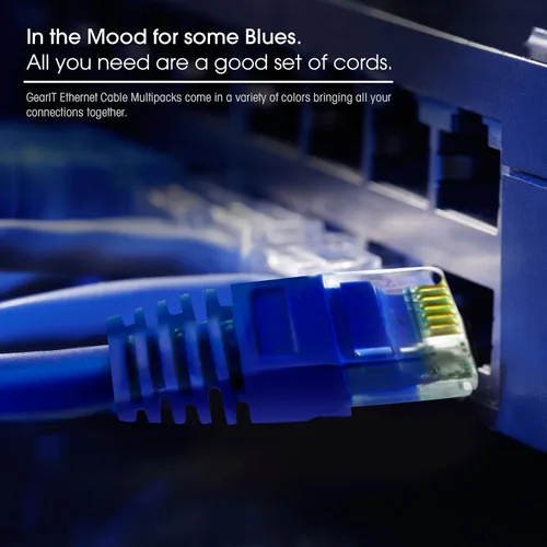 Vista 9 de GEARit Cable Ethernet Cat5e de 6 pies, cables de conexión Cat 5e Azul