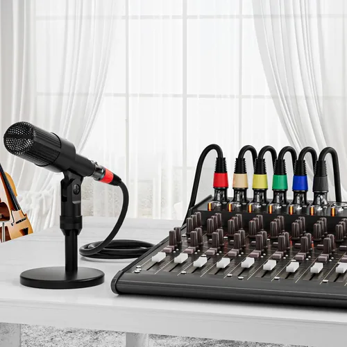 Vista 6 de EBXYA Paquete de 4 cables XLR de 3 pies, cable de micrófono macho a hembra con cable de altavoz blindado equilibrado