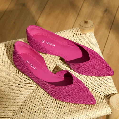 Vista 7 de VIVAIA Melia - Zapatos planos planos de ballet para mujer, estilo casual, sin cordones, lavables y puntiagudos