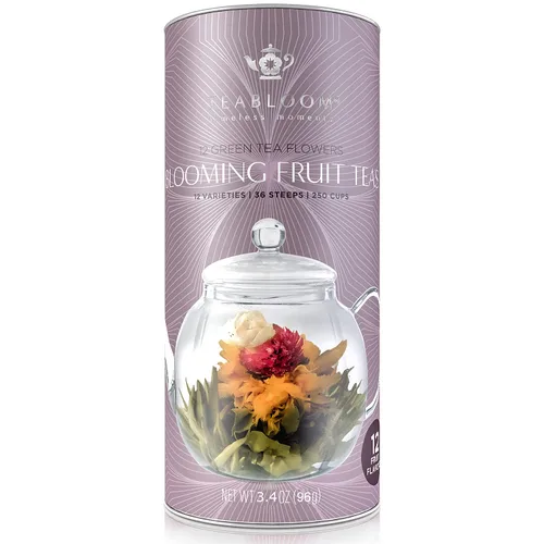 Vista 8 de Té floreciente Teabloom, juego de té con 12 frutas clasificadas