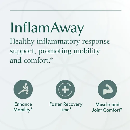 Vista 6 de Natura Health Products Suplemento InflamAway, modula una respuesta inflamatoria saludable, con boswellia serrata, bromelina, jengibre, pimienta