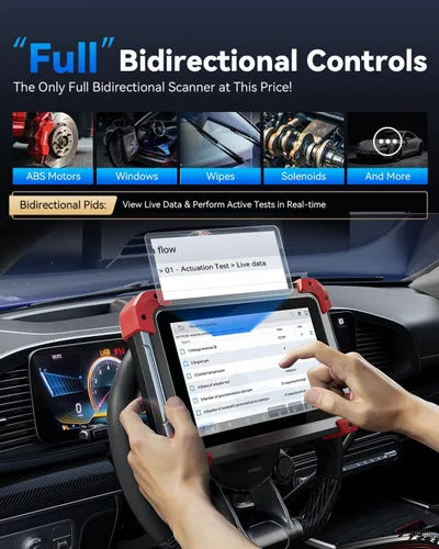 Vista 4 de XTOOL - Escáner automotriz OBD2 bidireccional D7: V2.0, herramienta diagnóstico pruebas activas, sistema completo, +36 reinicios, reaprendizaje