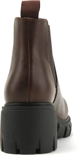 Vista 2 de Soda Pioneer - Botines Chelsea de tacón bajo para mujer, con doble elástico