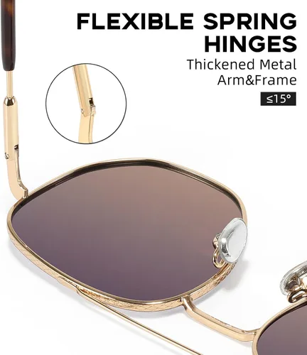 Vista 4 de Retro Round Sunglasses for Women Men UV400 Polarized Vintage Classic Small Circle Style 4921145
