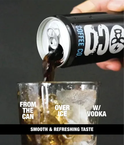Vista 5 de Loco Coffee Black Cold Brew lata de 11 onzas, 12 unidades, cero azúcar, 190 mg de cafeína, sin gluten y sin lácteos, café helado bajo en calorías