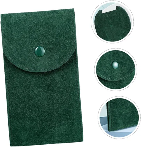 Vista 3 de Holibanna Bolsa de reloj para hombre, bolsa de tela para reloj, bolsa de joyería portátil, soporte de pendientes para relojes, joyería decorativa