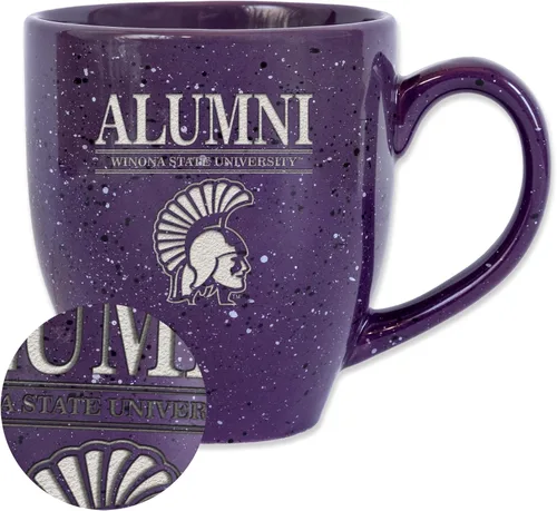Vista 95 de Rico Industries NCAA Illinois Fighting Illini Alumni - Taza de café de cerámica moteada grabada con láser de 16 onzas