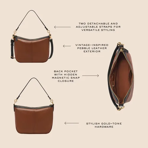 Vista 6 de Fossil Bolso cruzado de cuero Jolie para mujer