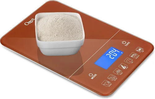Vista 5 de Ozeri Touch III - Báscula digital de cocina con contador de calorías, 22 libras (22.0 lbs), ocre quemado