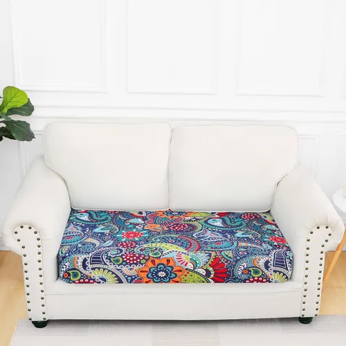 Vista 52 de Smiry Fundas de cojín de sofá estampadas, fundas elásticas suaves para sofá, fundas de sofá lavables antideslizantes, protector de muebles para Beige