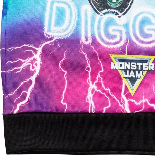Vista 7 de Monster Jam Maximum Destruction El Toro Loco Grave Digger - Sudadera con capucha de forro polar para niños pequeños y grandes