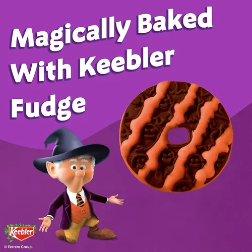 Vista 7 de Keebler Spookie Fudge Stripes, galletas sabor vainilla de Halloween