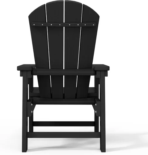 Vista 9 de WestinTrends Malibu Kids - Silla de patio de plástico HDPE Adirondack para exteriores, color negro