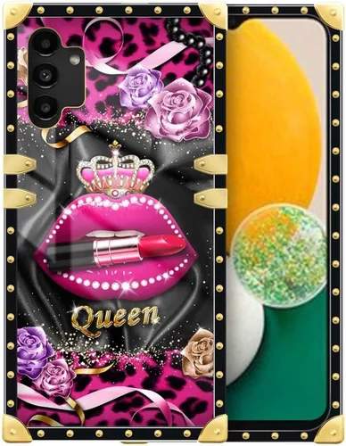 Vista 83 de Funda compatible con Samsung Galaxy A03S 4G, TPU suave de lujo y parte trasera de policarbonato duro para niñas y mujeres, funda protectora a prueba