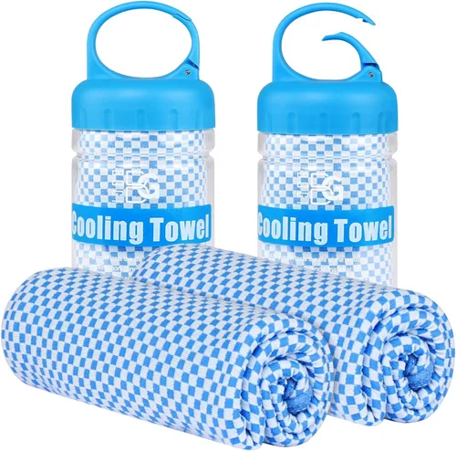 Vista 14 de BOGI Toallas refrescantes para cuello y cara, toalla suave y transpirable para enfriamiento instantáneo, se mantiene fresca para yoga, deportes