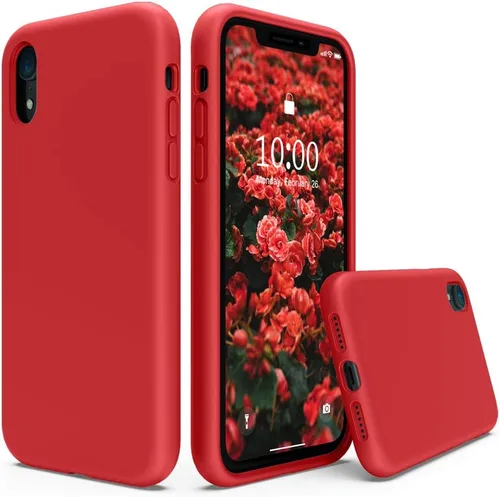 Vista 9 de SURPHY - Carcasa de silicona para iPhone XR, suave, a prueba de golpes, con forro de microfibra, compatible con iPhone XR (2018) de 6.1 pulgadas