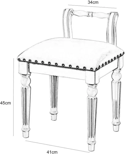 Vista 2 de Taburete de tocador, silla de tocador, tocador de maquillaje, silla de tocador, silla ergonómica, taburete de maquillaje para dormitorio, muebles