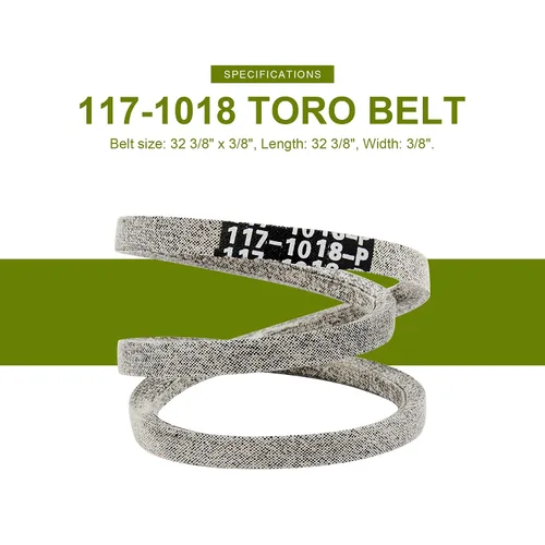 Vista 2 de Correa de transmisión para cortacésped 117-1018 de 3/8 pulgadas x 32 3/8 pulgadas, repuesto para cortacésped reciclador Toro de 22 pulgadas 20330