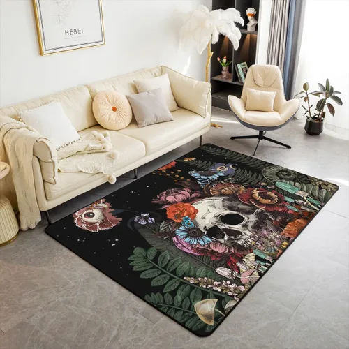 Vista 15 de Erosebridal King and Queen Custom Living Room Rugs 3x5 for Bedroom Romantic Valentine's Day Area Rug for Husband Wife Modern Black Grey His Hers