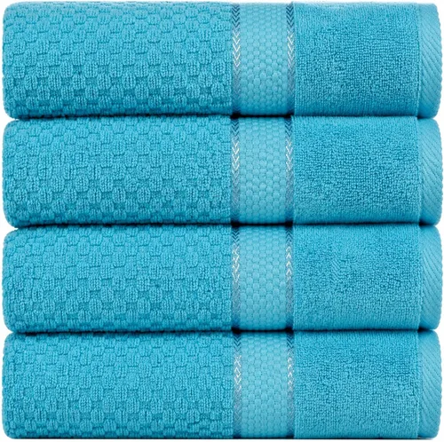 Vista 24 de Ample Decor Juego de toallas de baño 100% algodón, 6 piezas, suaves y absorbentes, de secado rápido, juego de toallas de baño