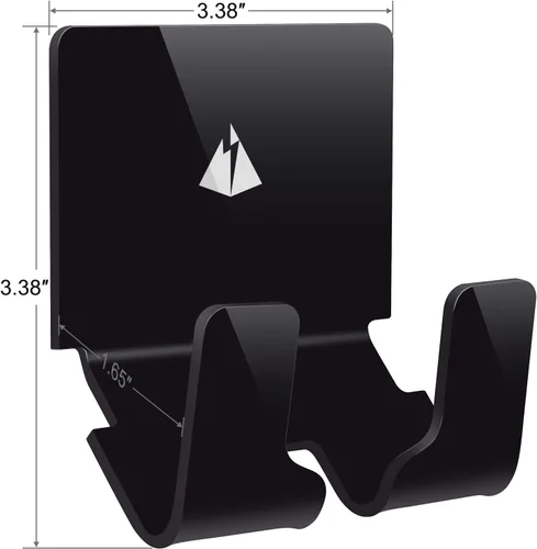 Vista 2 de Soporte de pared adhesivo para teléfonos inteligentes iPhone Montura para batería externa de pared (Negro)
