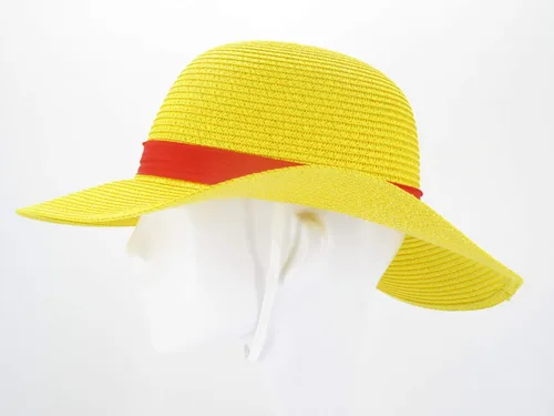 Vista 3 de Yarizm Sombrero de paja con cinta roja para animación disfraz de cosplay