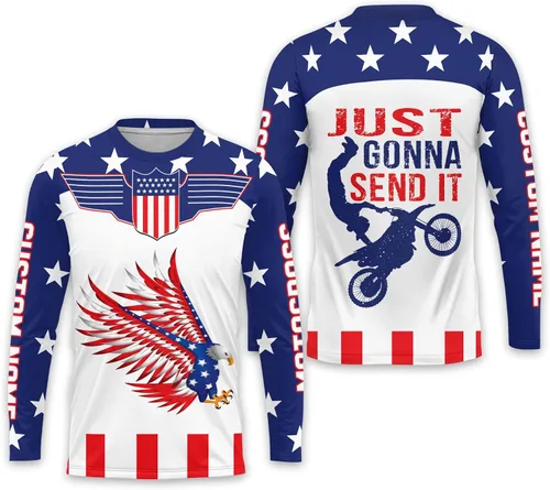 Vista 10 de LASFOUR Camiseta de motocross personalizada 3D para niños y jóvenes, camiseta de carreras de motocross para niños y jóvenes, camiseta de conducción