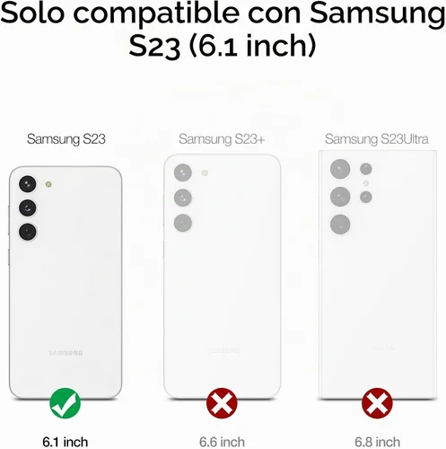 Vista 2 de SURITCH Funda para Samsung Galaxy S23, [Protector de Pantalla Integrado] [Protección de Doble Capa] Protección Completa Resistente a Golpes Funda