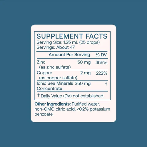 Vista 4 de bodybio – Zinc # 2 Líquido Mineral, ZIN21, 2 onzas, 1