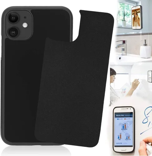 Vista 9 de Funda antigravedad para iPhone 8 Plus, iPhone 7 Plus, iPhone 6/6S, Carcasa mágica, nano succión, antigravedad para iPhone 8P 7P, palito del selfie.