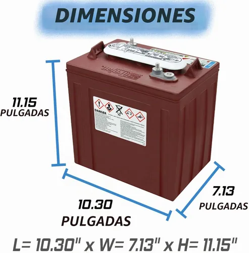 Vista 3 de Banshee Trojan T-125 240Ah, batería de ciclo profundo de 6 V - Paquete de 6