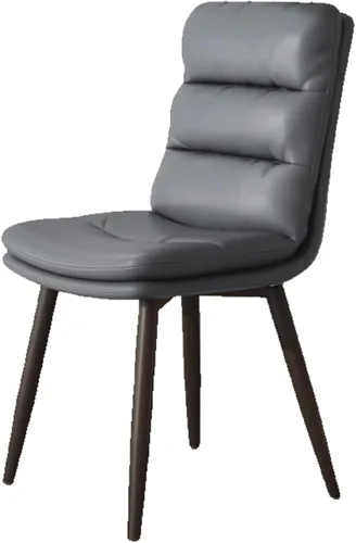 Vista 25 de Upholstered Dining Chairs Set of 4, Leather Kitchen Chair with Metal Legs, Dining Room Kitchen Chair with Back for Brown
