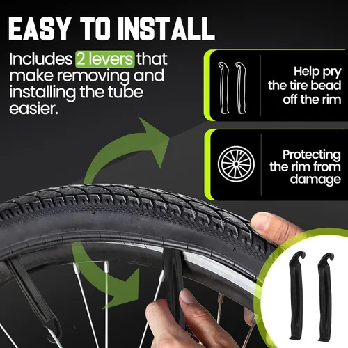 Vista 6 de Tubo de neumático grueso resistente de 20 x 4.0, 26 x 4.0 con válvula Schrader - Tubo interior de goma butílica gruesa para bicicletas eléctricas