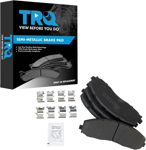 Vista 114 de TRQ Pastillas de freno delanteras semi metálicas compatibles con Ford Expedition 2018-2021 F-150 2018-2020 Lincoln Navigator 2018-2022