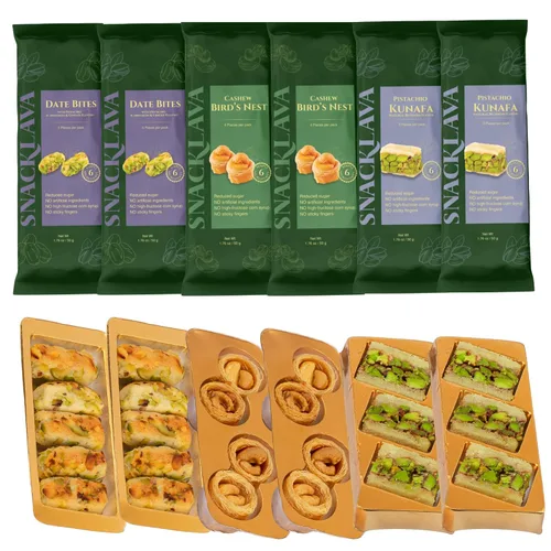 Vista 38 de Snacklava Cashew Bird's Nest - Paquete de 6 (24 piezas por paquete) - Sin ingredientes artificiales, colores o conservantes - Pasteles hechos a mano