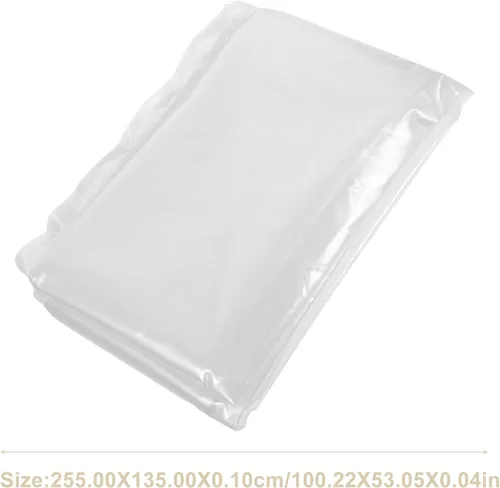 Vista 2 de SEWACC Thick Transparent Sofa Cover Protector Couch Slipcover Furniture Shield for Pets Scratch Resistant Easy Clean PE Material Fits Small Loveseat