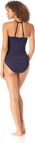 Vista 2 de Anne Cole Tankini de cuello alto estándar para mujer