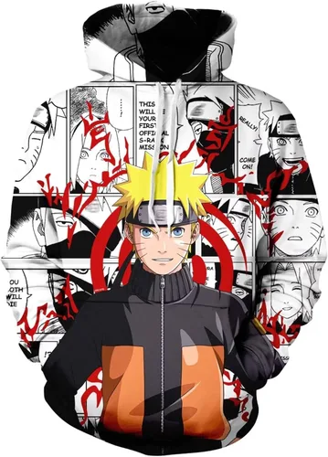 Vista 2 de NATJUN Japanese anime hoodie aldult Comfortable waterproof hoodies cartoon fashion Casual sweatshirts