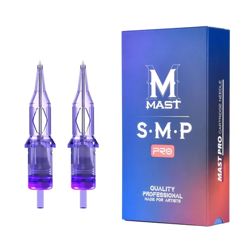 Vista 11 de Agujas de cartucho Mast SMP Max para micropigmentación del cuero cabelludo, forro redondo Bugpin, cartuchos de tatuaje de membrana de 0.01-0.01 in