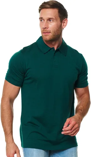 Vista 16 de 100% Merino Wool Polo Shirt Men - Short & Long Sleeve Shirt Base Later Negro