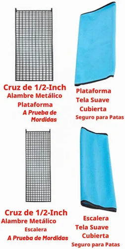 Vista 6 de Jaula Grande de Hierro Forjado de 54 Pulgadas de 4 Niveles a Prueba de Masticación con Espaciado de Alambre Ajustado de 1/2 Pulgada para Hurón